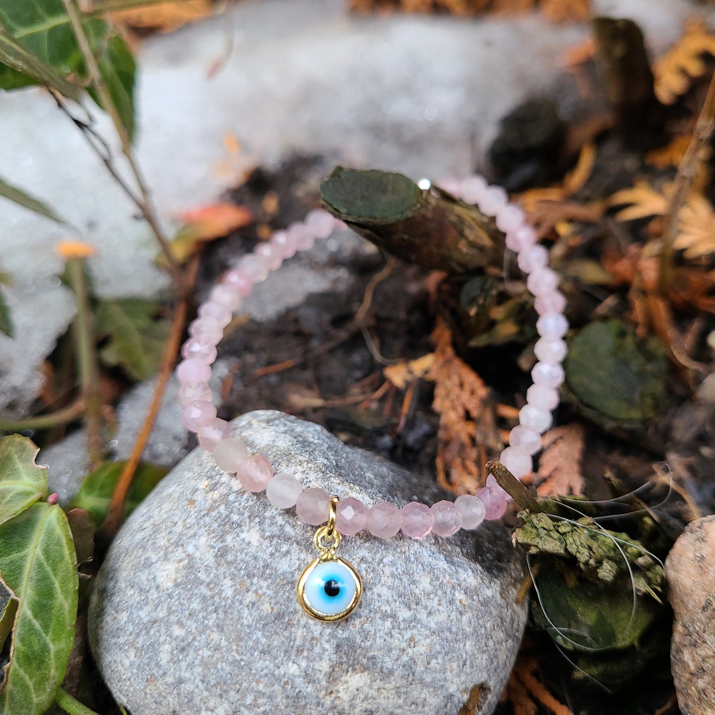 Rose Quartz Evil Eye