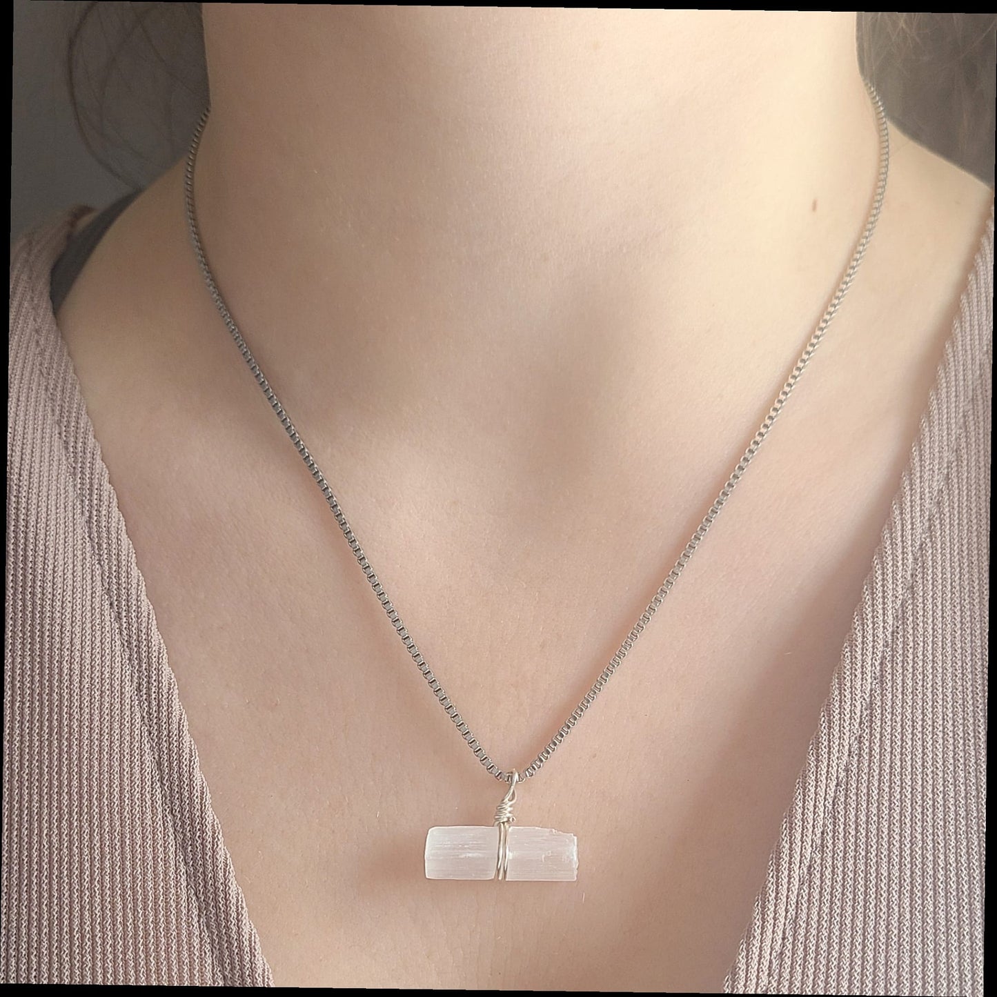 Selenite Necklace