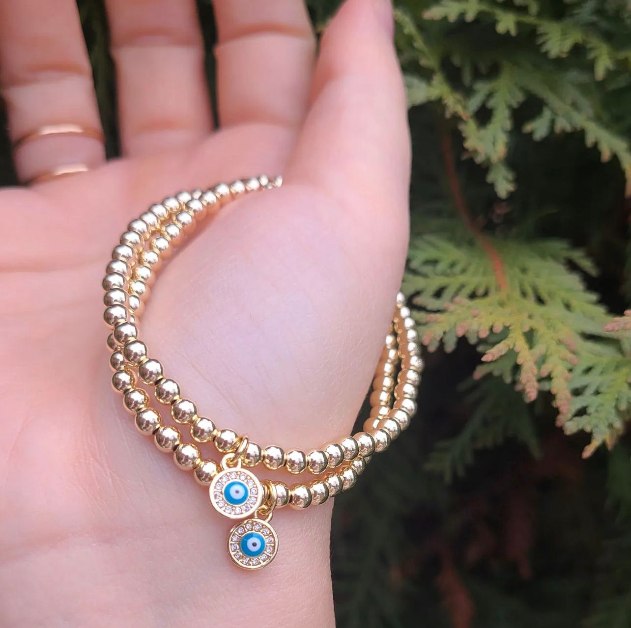 Gold Filled Evil Eye