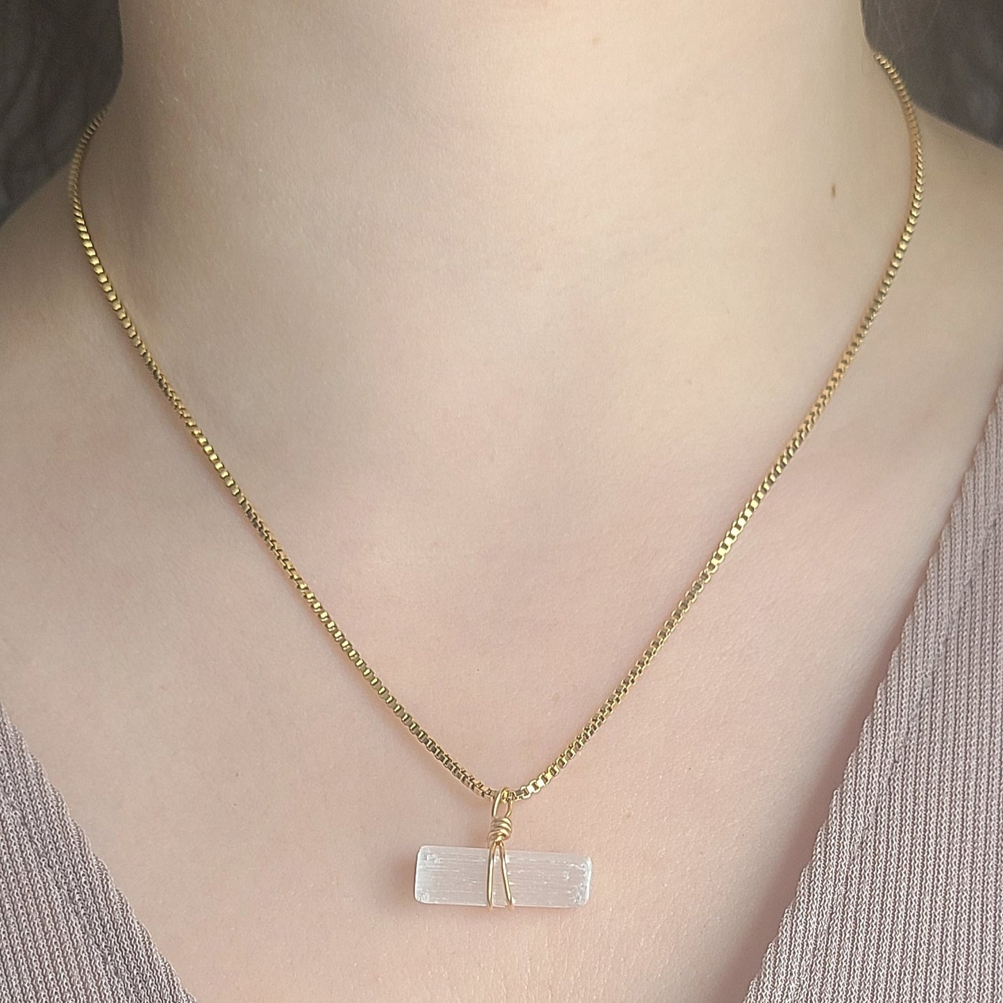 Selenite Necklace