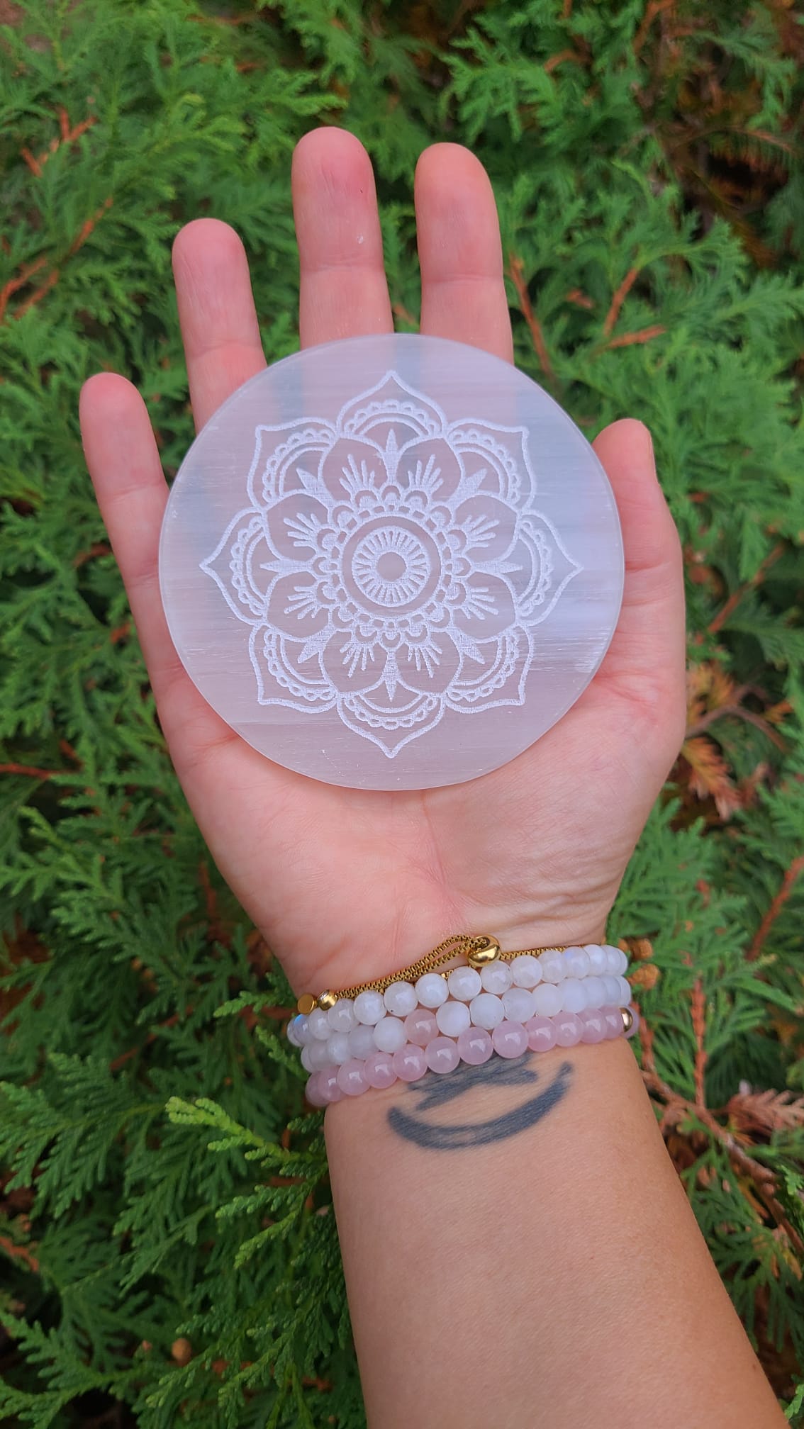 Chakra Flower Selenite Charging Plate