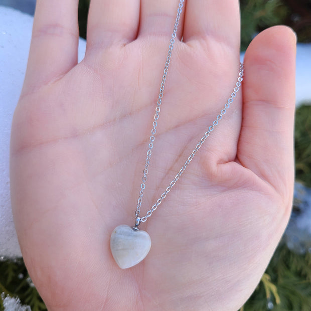 Moonstone heart Necklace