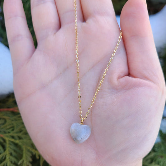 Moonstone heart Necklace